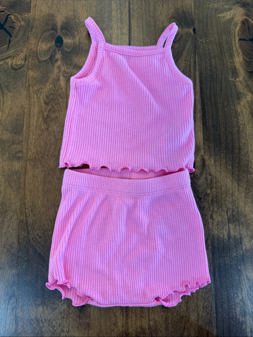 Old Navy Pink Ribbed Tank & Skirt Matching Set